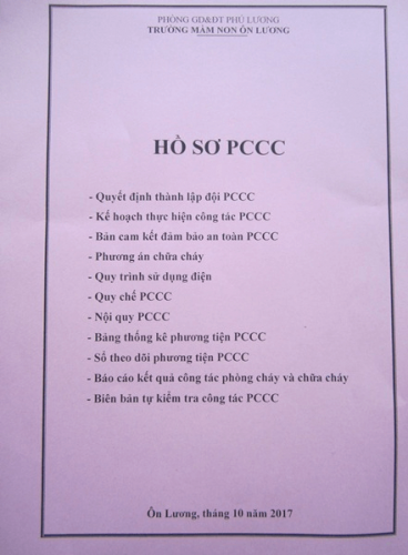 Thành phần hồ sơ thẩm duyệt PCCC 